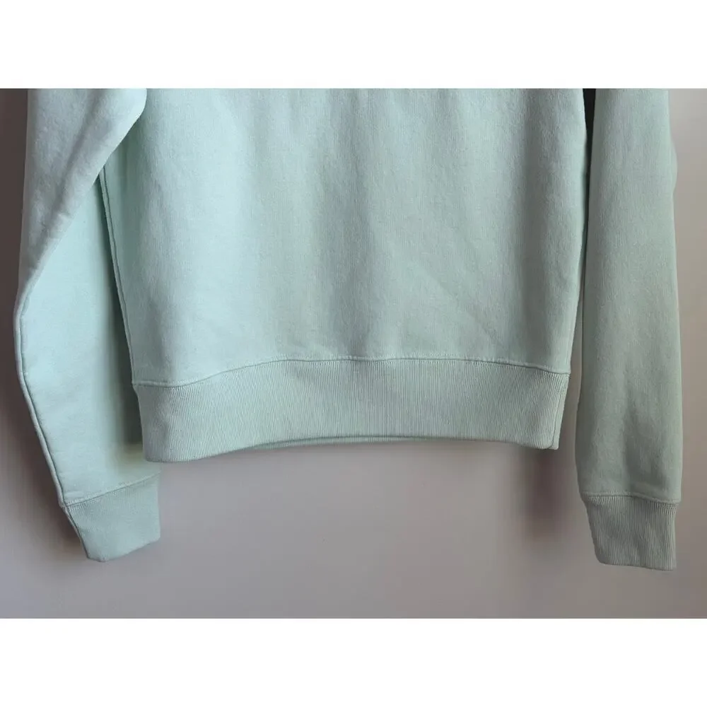 Maison Kitsuné Neon Line Typo Embroidery Sweatshirt Light Green Women's XS NWT
